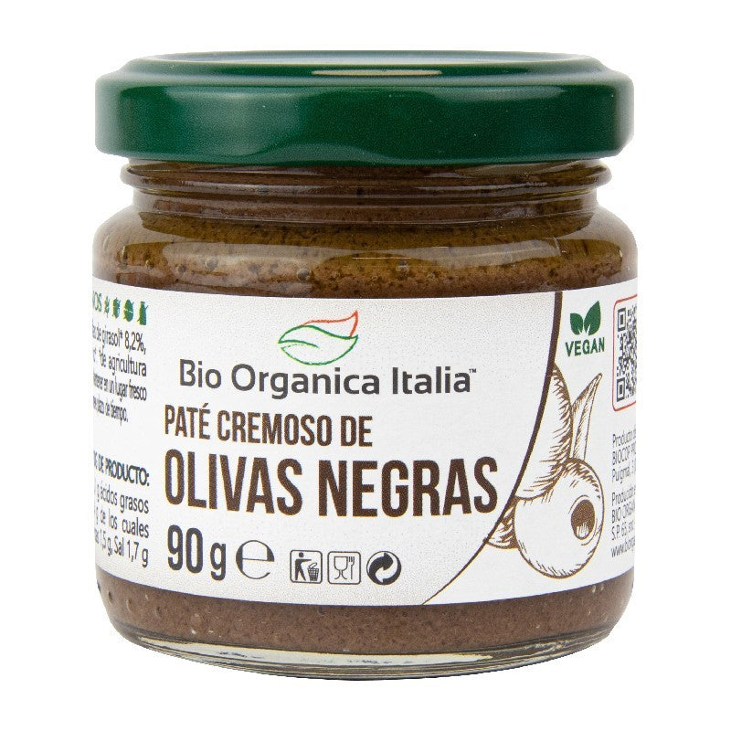 Pate de olivas negras Bio 90g Organica Italia