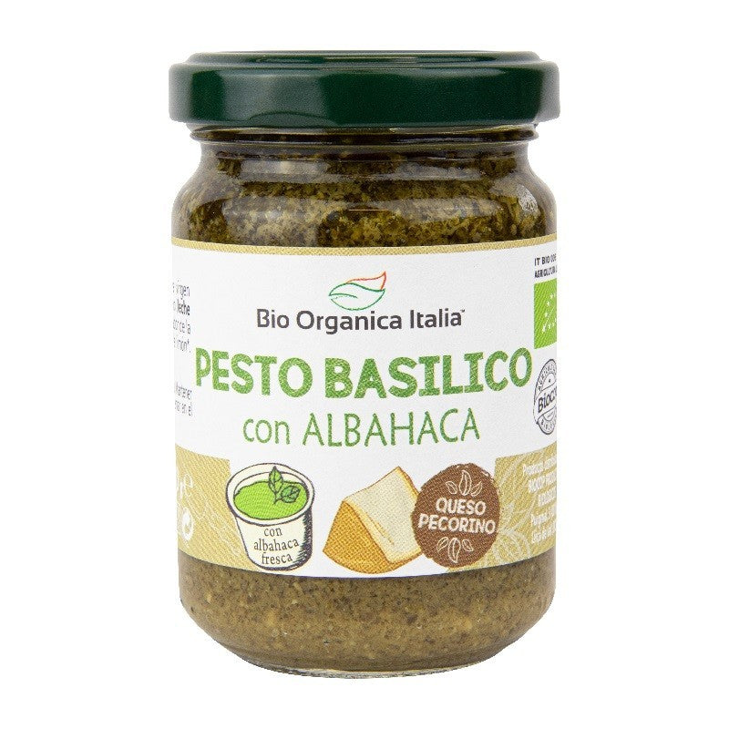 Pesto verde con pecorino y anacardos Bio 130g Organica Italia
