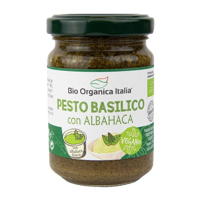 Pesto verde de albahaca vegano Bio 140g Organica Italia