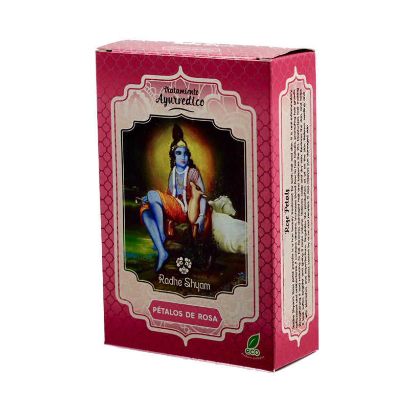 Petalos de Rosa tratamiento capilar natural 100g Radhe Shyam