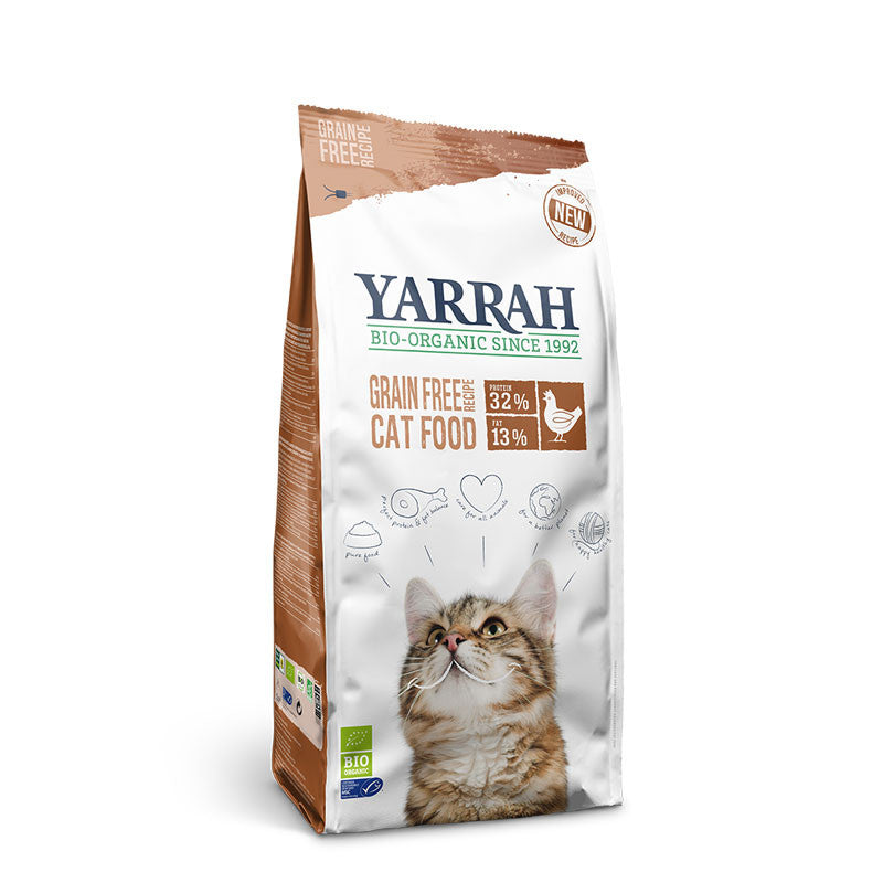 Pienso para gatos de pollo sin cereales bio 2.4kg Yarrah
