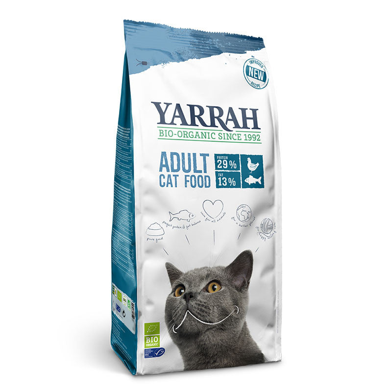 Pienso para gatos con pescado y proteína bio 800g Yarrah