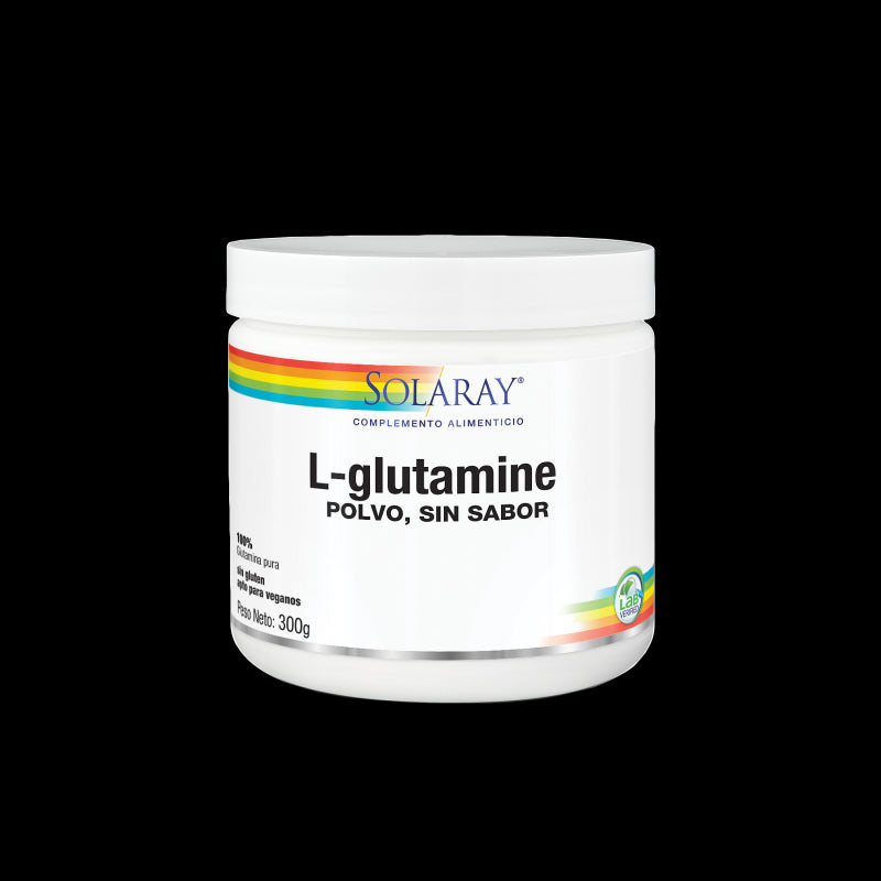 L-Glutamina polvo- 300 g. Sin gluten. Sabor Neutro. Apto para veganos