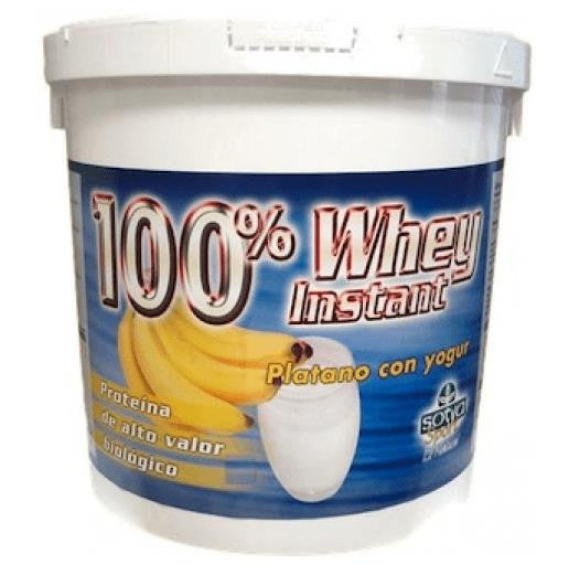 Proteína de suero de leche 100 % whey sabor plátano y yogur 2200g Sotya
