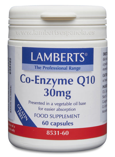 Co-Enzima Q10 30 mg (CoQ10 o ubiquinona)