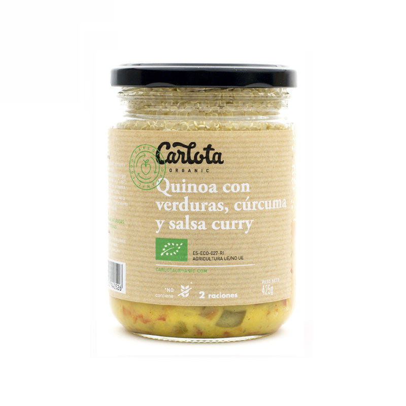 Quinoa con verduras curcuma y curry 425g Carlota Organic