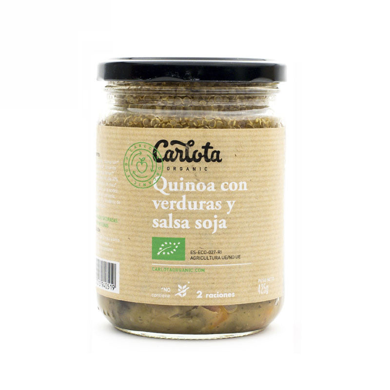 Quinoa con verduras y salsa soja Bio 425g Carlota Organic