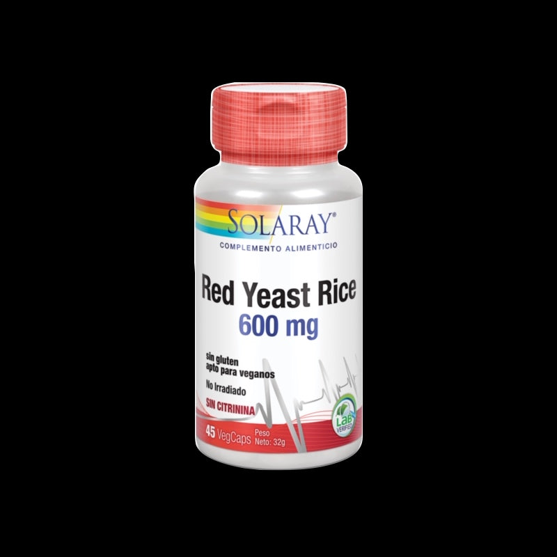 Red Yeast Rice-45 VegCaps. Sin gluten. Apto para veganos
