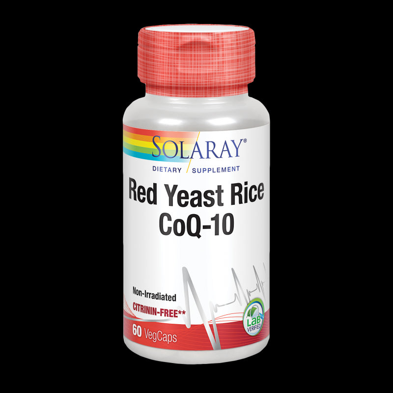 Red Yeast Rice Plus Q10-60 VegCaps. Sin gluten. Apto para veganos