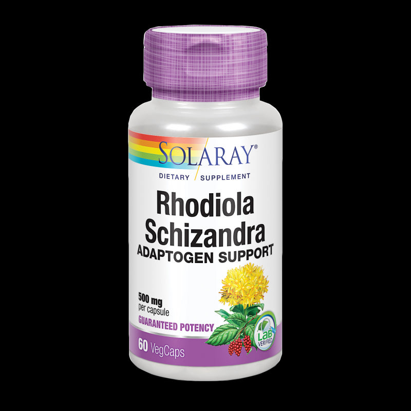 Schizandra & Rhodiola  500 mg- 60 VegCaps.Apto para veganos.