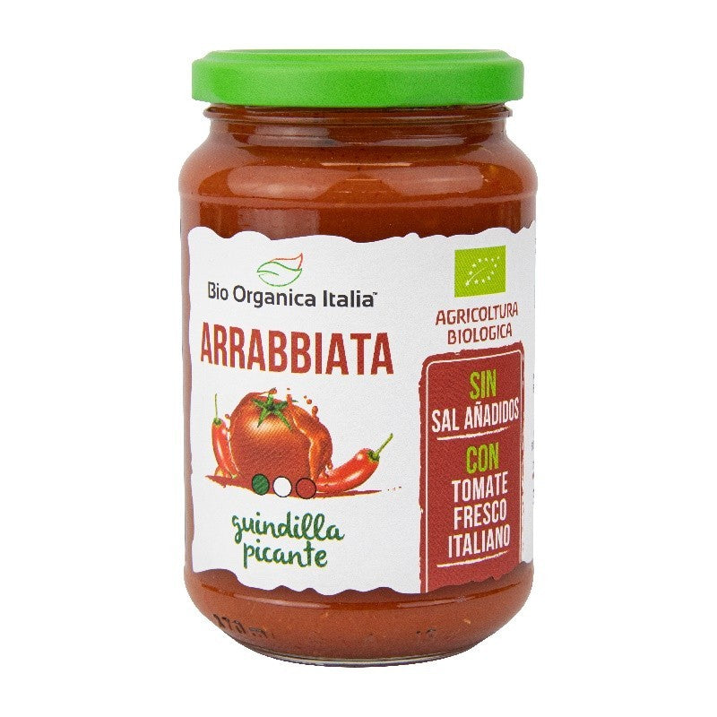 Salsa de tomate arrabiata picante Bio 325ml Organica Italia