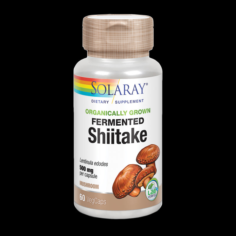 Shiitake 500 mg - 60 Vegcaps. Orgánico. Sin Gluten. Apto para veganos