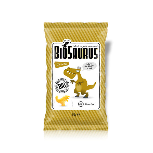 Snack sabor queso sin gluten Bio 50g BioSaurus
