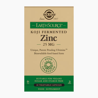 Earth Source® Koji Zinc 25 mg (zinc fermentado) - 30 Cápsulas vegetales