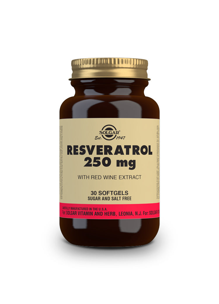 Resveratrol 250 mg con Extracto de Vino Tinto - 30 Cápsulas blandas
