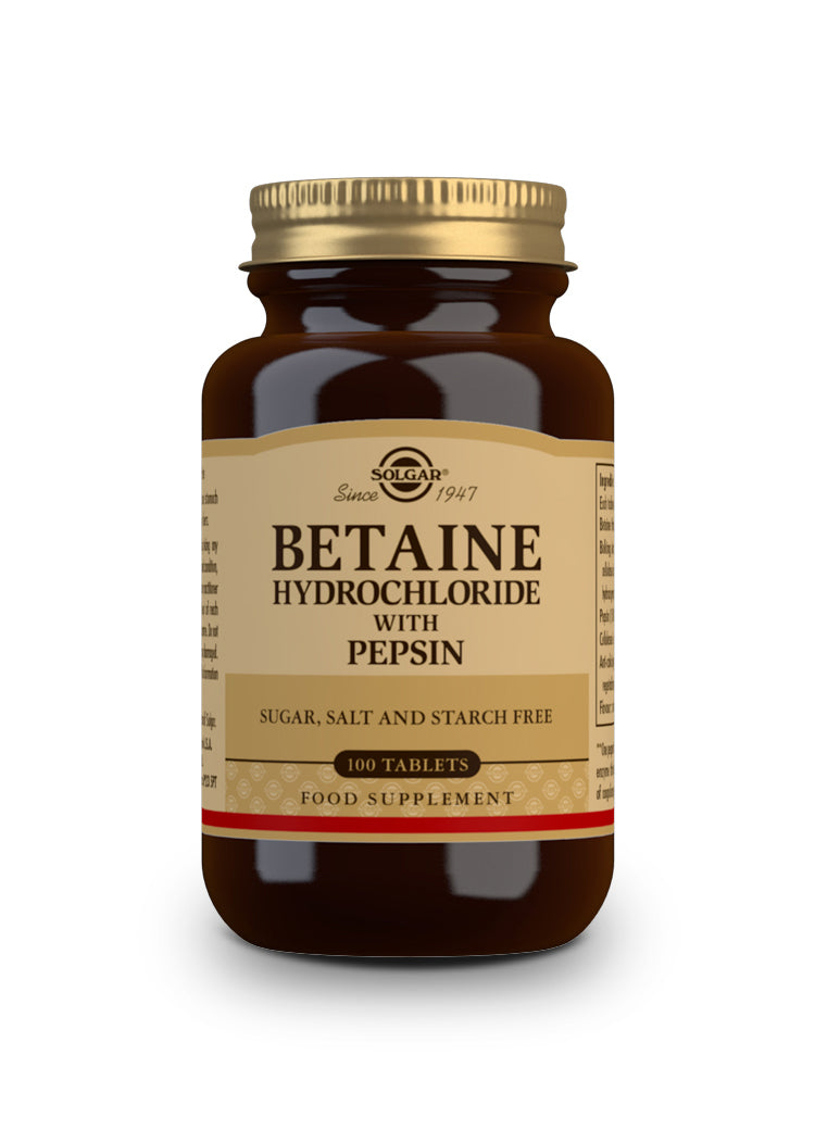 Betaína Clorhidrato con Pepsina - 100 Comprimidos