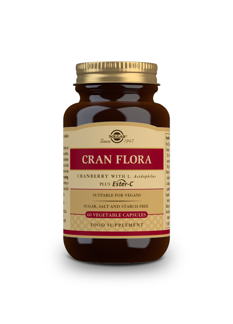 Cran Flora (Arándano Rojo con Probióticos y Ester-C®) - 60 Cápsulas vegetales
