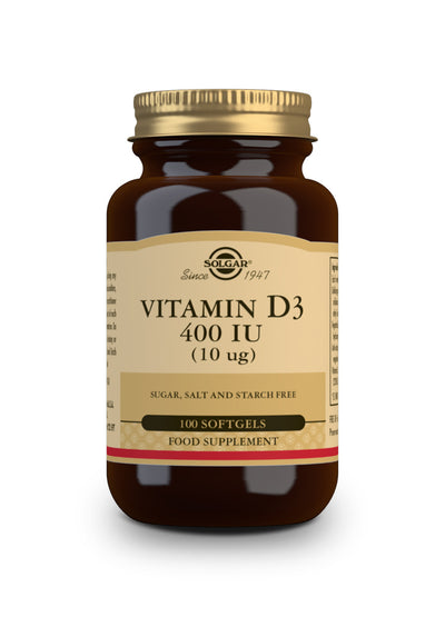 Vitamina D3 400 UI (10 ?g) - 100 cápsulas blandas