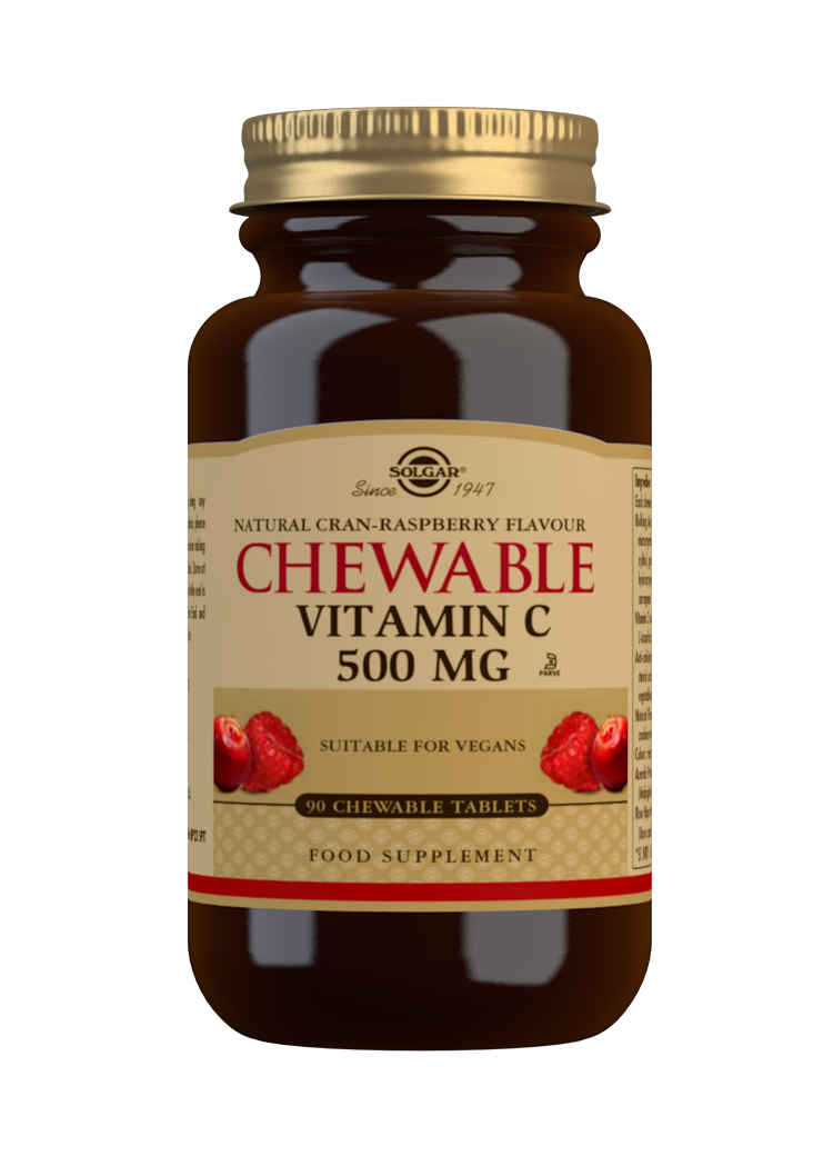 Vitamina C masticable 500 mg Sabor frambuesa - 90 Comprimidos masticables