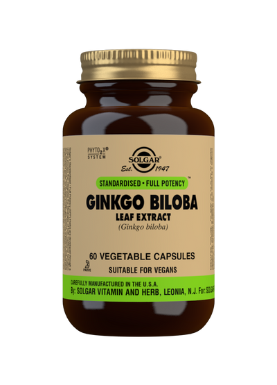 Ginkgo Biloba Extracto de Hoja (Ginkgo biloba) - 60 Cápsulas vegetales