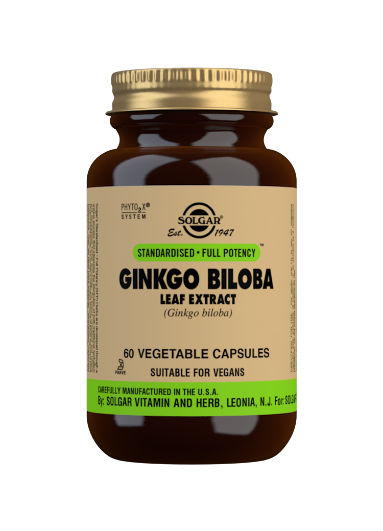 Ginkgo Biloba Extracto de Hoja (Ginkgo biloba) - 60 Cápsulas vegetales