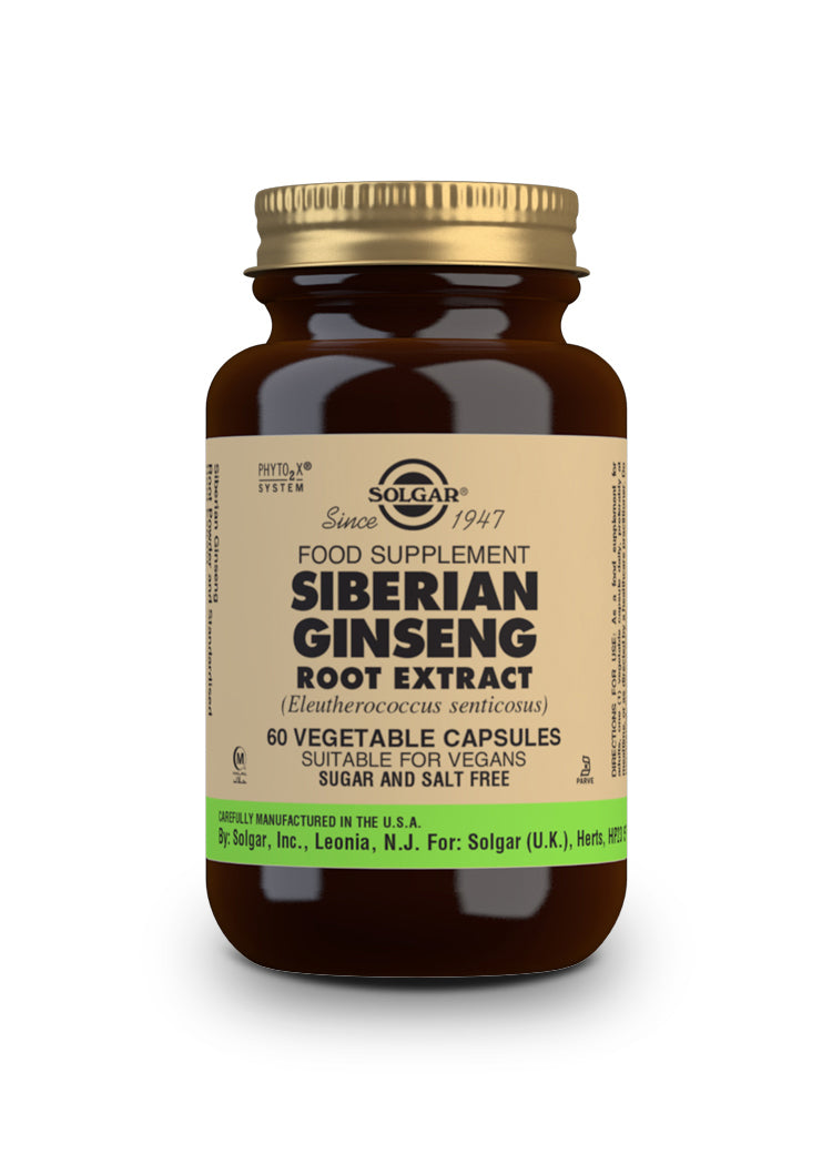 Ginseng Siberiano Extracto de Raíz (Eleutherococcus senticosus) - 60 Cápsulas vegetales