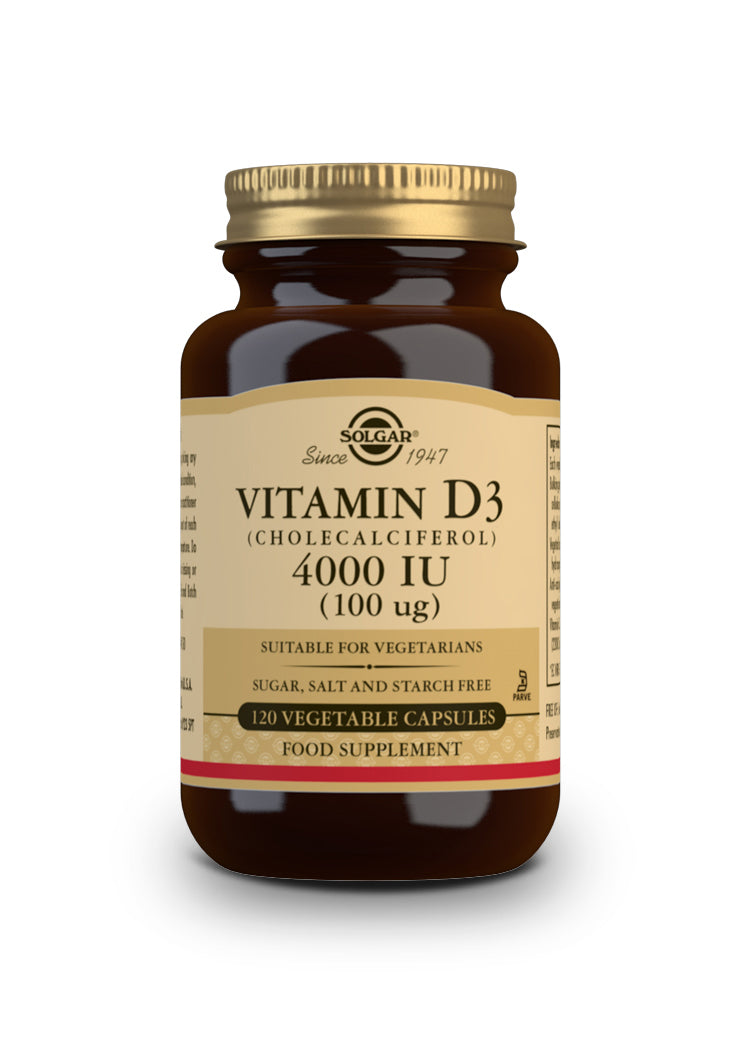 Vitamina D3 4000 UI (100g) (Colecalciferol) - 120 Cápsulas vegetales