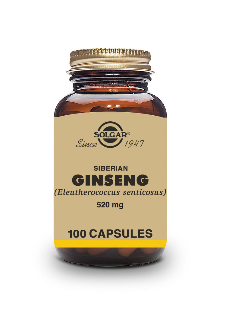 Ginseng Siberiano 520 mg (Eleutherococcus senticosus) - 100 cápsulas vegetales