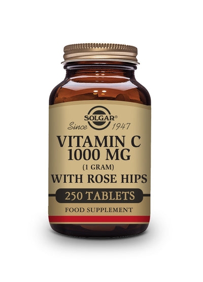 Rose Hips C 1000 mg Vitamina C con escaramujo - 250 Comprimidos