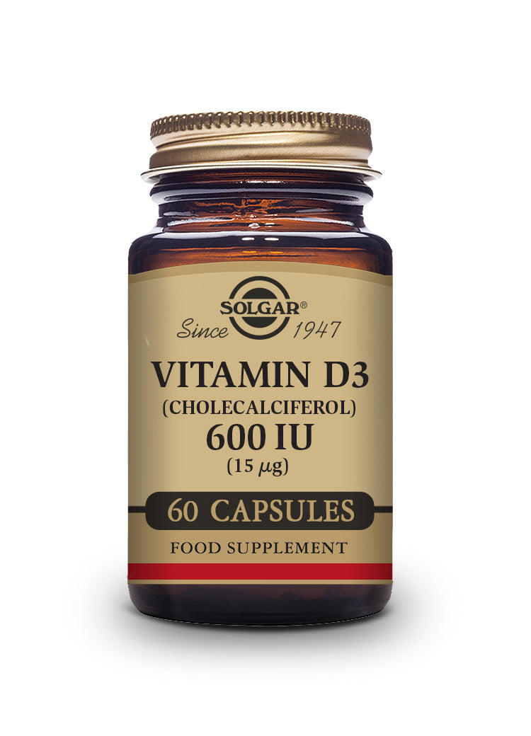 Vitamina D3 600 UI (15 ?g) (Colecalciferol) - 60 cápsulas vegetales