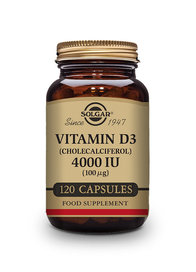 Vitamina D3 4000 UI (100g) (Colecalciferol) - 120 Cápsulas vegetales