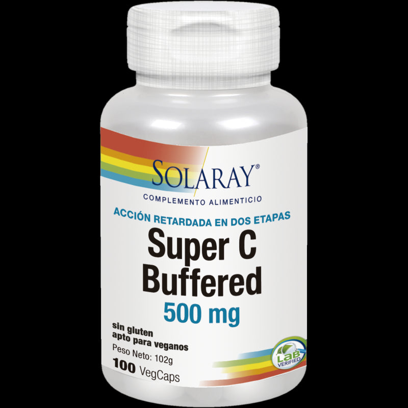 Super Vitamin C A/R- 100 VegCaps. Sin gluten. Apto para veganos