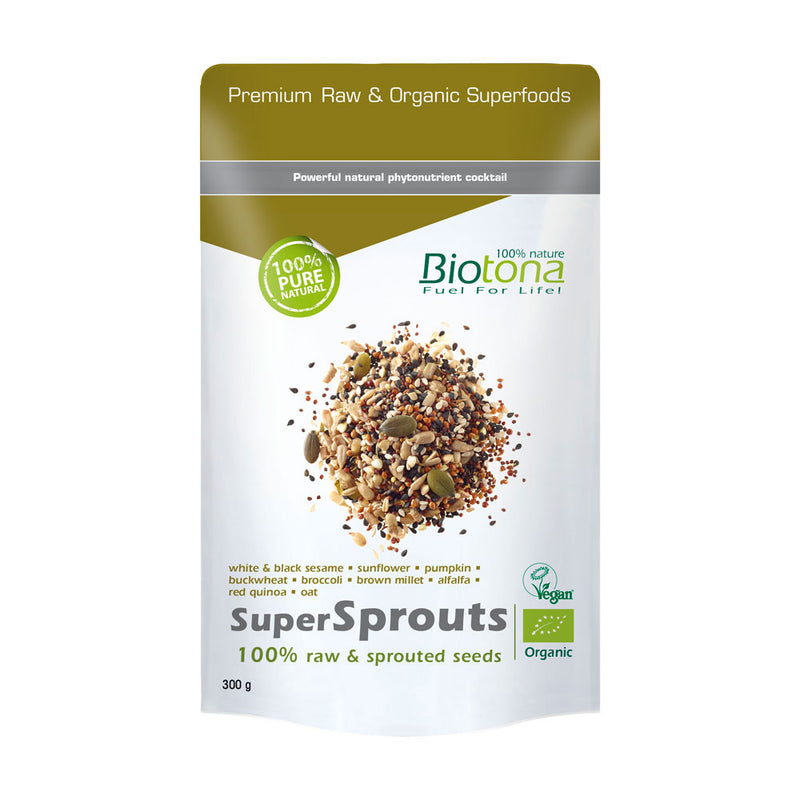 Mezcla de semillas germinadas. Supersprouts (semillas germinadas) bio 300g Biotona