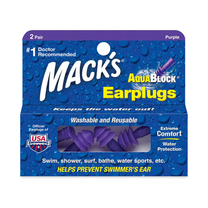 Tapones para oidos AquaBlock 2 pares Mack&