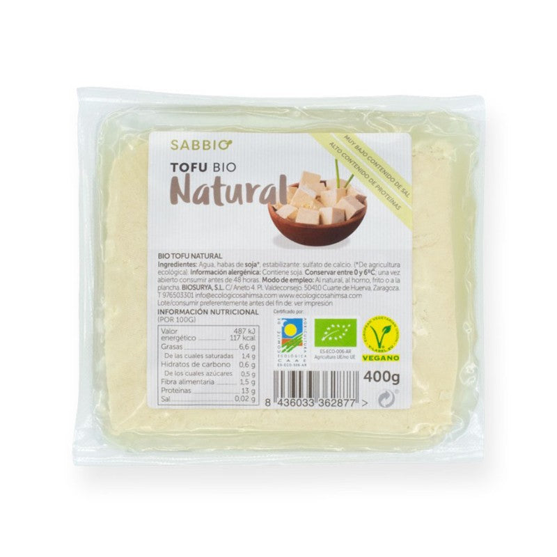 Tofu natural Bio 400g SABBIO