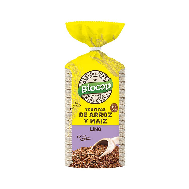 Tortitas de Arroz Maiz Lino bio 200g Biocop