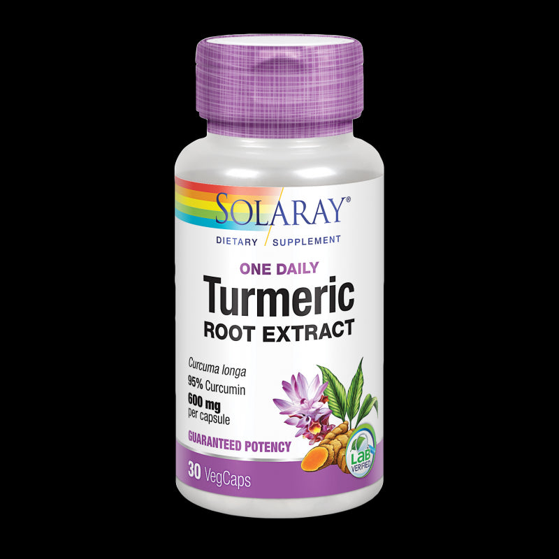 Turmeric 600 mg-uno al día-30 VegCaps. Sin gluten. Apto para veganos