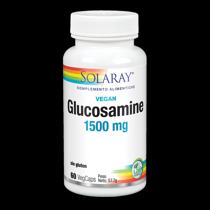 Vegan Glucosamine 1500 mg - 60 Vegcaps. Sin gluten. Apto para veganos