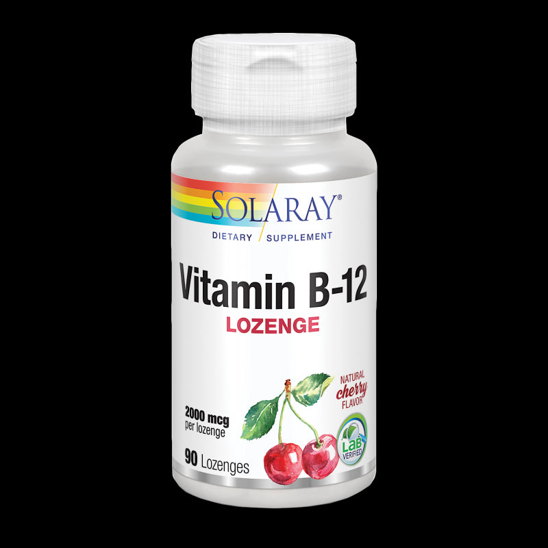 Vitamin B-12 2000 mcg - Sin Azúcar - 90 lozenges. Sin gluten. Apto para veganos.