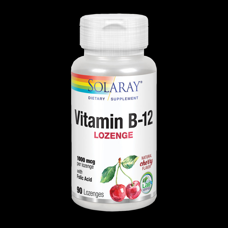 Vitamin B12  con ácido fólico 1000 mcg- 90 comprimidos sublinguales. Sin gluten. Apto para veganos