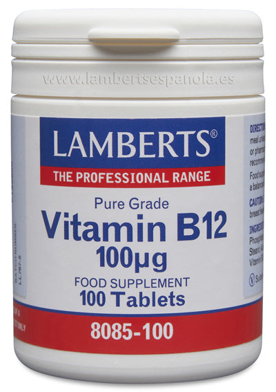 Vitamina B12 100 mcg en forma de Metilcobalamina. Grado puro.