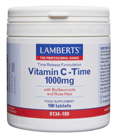 Vitamina C 1000 mg. Liberación Sostenida 180 tabletas