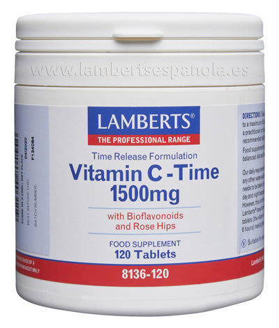 Vitamina C 1500 mg. Liberación Sostenida 120 tabletas