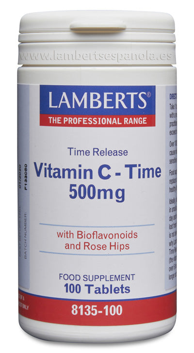 Vitamina C 500 mg. Liberación Sostenida 100 tabletas