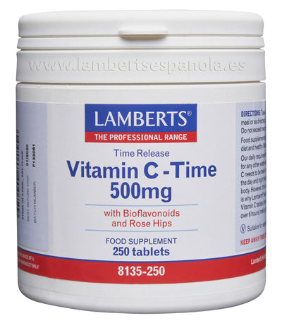 Vitamina C 500 mg. Liberación Sostenida 250 tabletas
