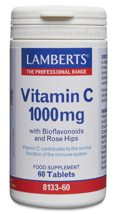 Vitamina C 1000 mg con Bioflavonoides y Escaramujo 60 tabletas