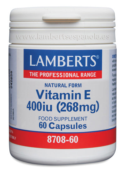 Vitamina E Natural 400 UI (268 mg) como d-alfa tocoferol
