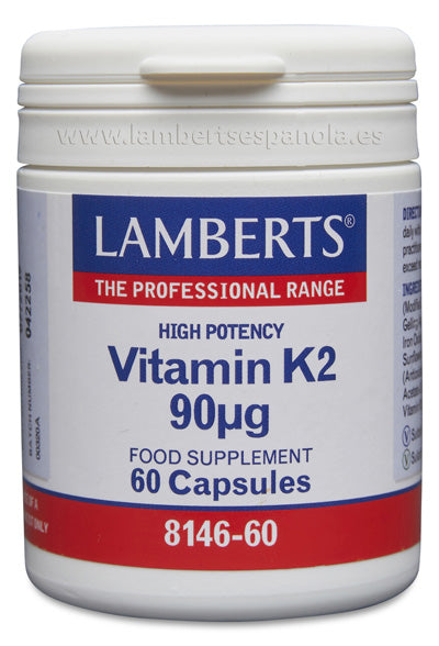 Vitamina K2 90 mcg como Menaquinona-7 (MK-7)