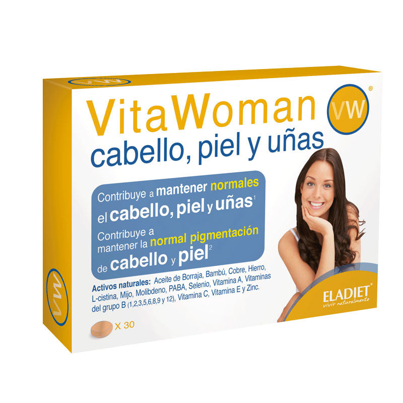 Vitawoman cabello, piel y uñas 30 comprimidos Eladiet