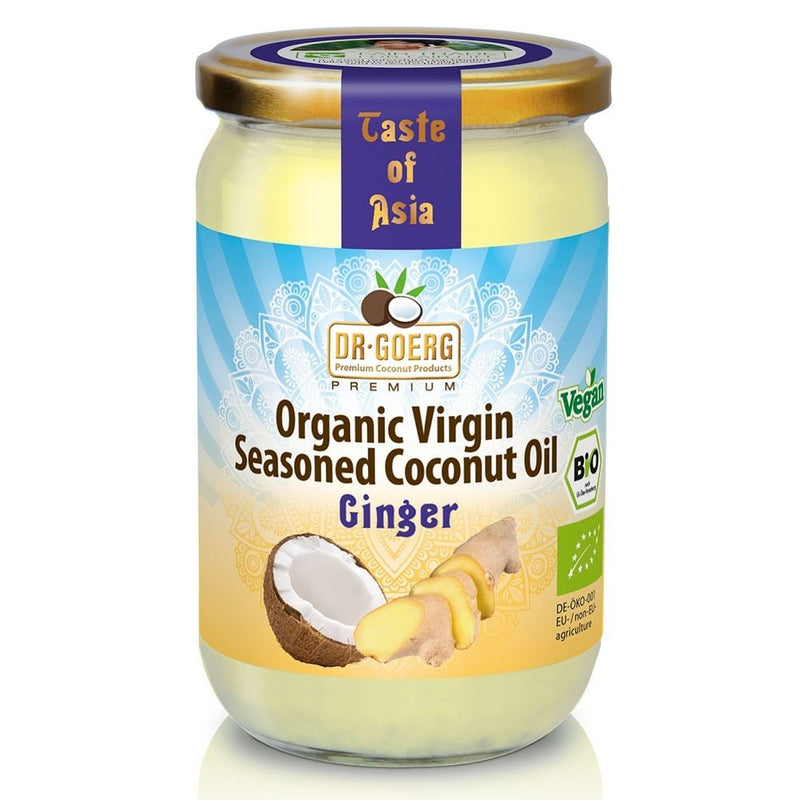 Aceite de coco bio premium 190 ml aromatizado con jengibre